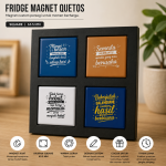 Fridge Magnet Quotes Square 63.5mm | Fridge Foto Magnet Quotes Logo Nama | Souvenir Ulang Tahun Wedding Event